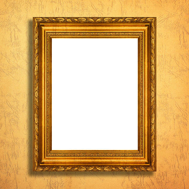istock Antique gold frame on paper background 538561287