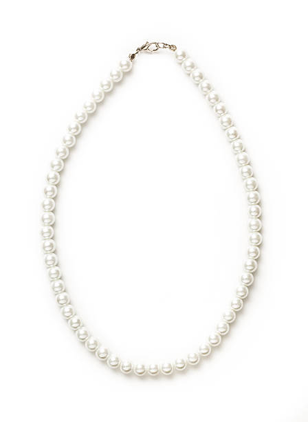 istock White pearl necklace of one string 538562074