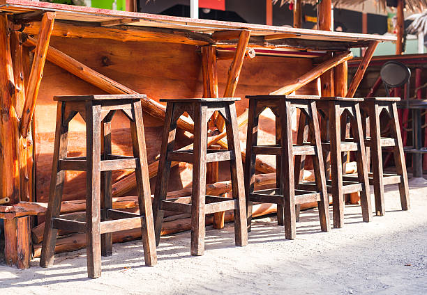 istock Cafe interior - bar chairs outdoors 538562224