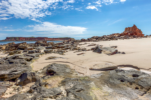Rocky beach at Cape Leveque in Western Australia.