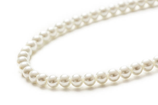 istock White pearl necklace of one string 538562706