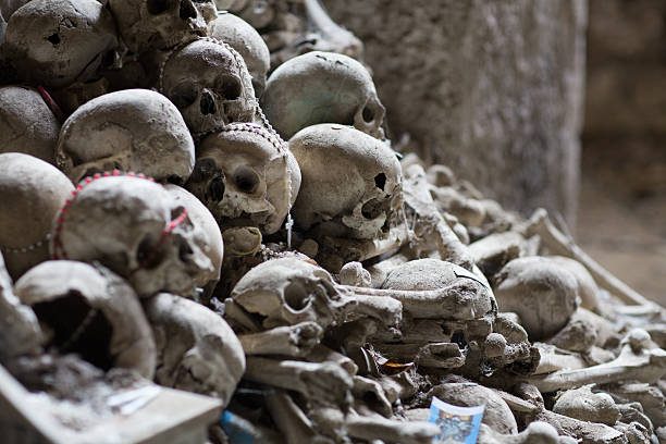 Ossuary in Naples stock photo