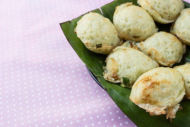 istock Coconut milk mix sugar and flour. Thai sweetmeat 538564441