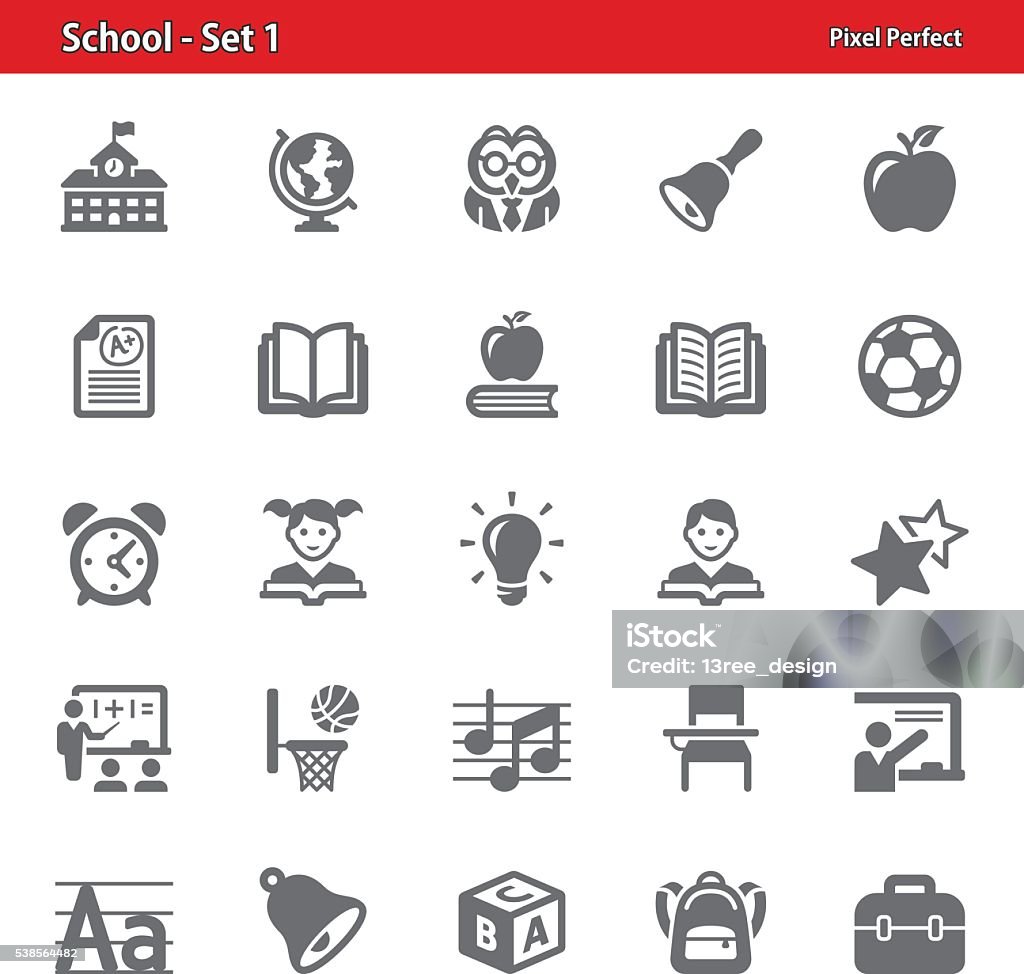 School Icons - Set 1 Professional, pixel perfect icons depicting various school and education concepts. Education stock vector