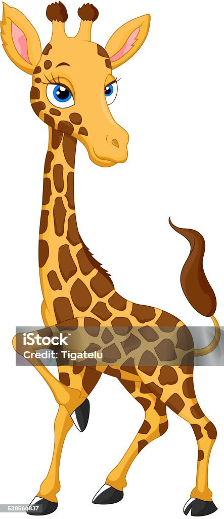 Cartoon giraffe Vector illustration of Cartoon giraffe  2015 stock vector