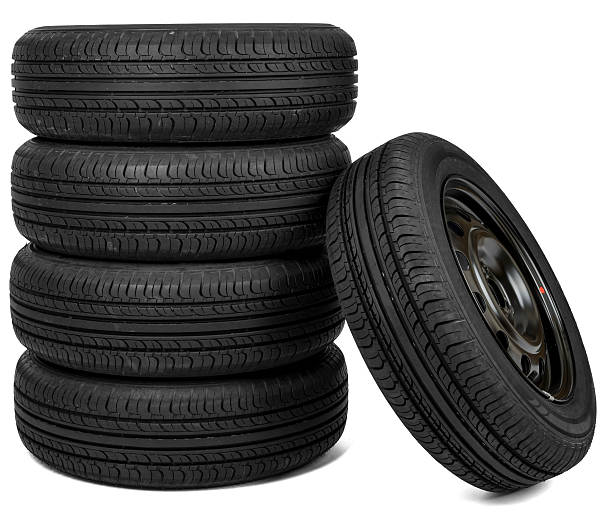 istock Front view photo of some tires. Isolated 538565098