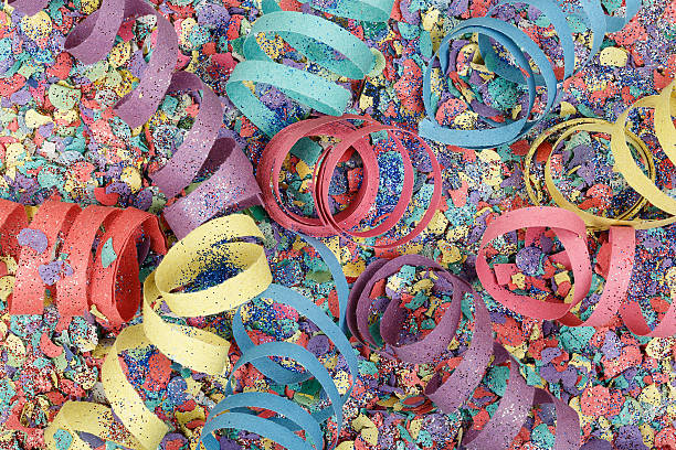 party streamers stock photo