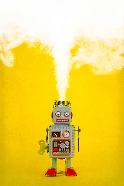 Broken Vintage Robot Vintage Robot broken toy stock pictures, royalty-free photos & images