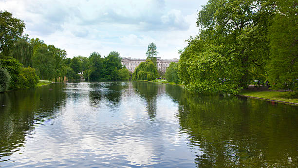 st james park, london - pound symbol environment grass currency stock-fotos und bilder