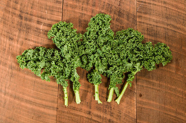 istock Group of curly kale leaves 538566555