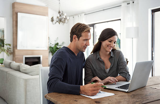 istock Logging into their joint online banking account 538568118