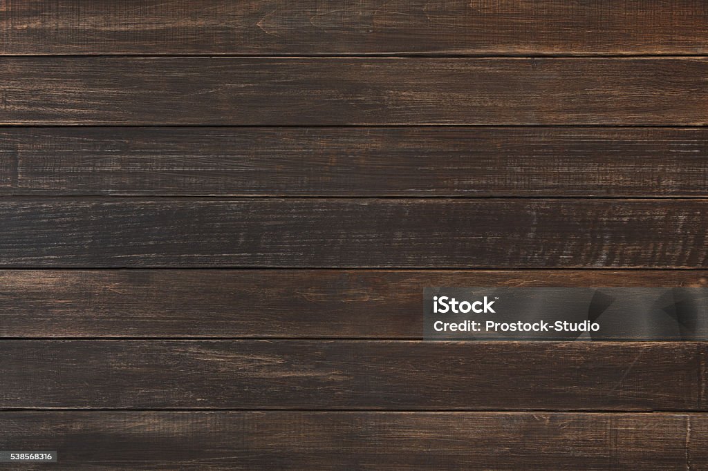 Brown natural painted wood texture and background. Brown wood texture and background. Brown painted wood texture background. Rustic, old wooden background. Aged wood planks texture pattern. Wooden surface. Horizontal timber planks Plank - Timber Stock Photo