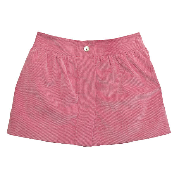 istock pink corduroy skirt on white 538568686