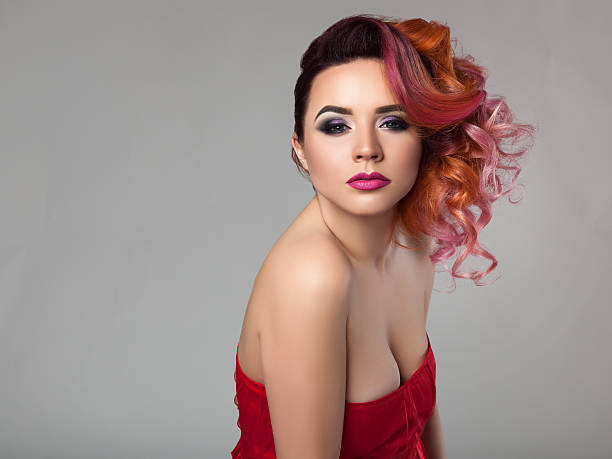 istock Girl in red dress. 538570276