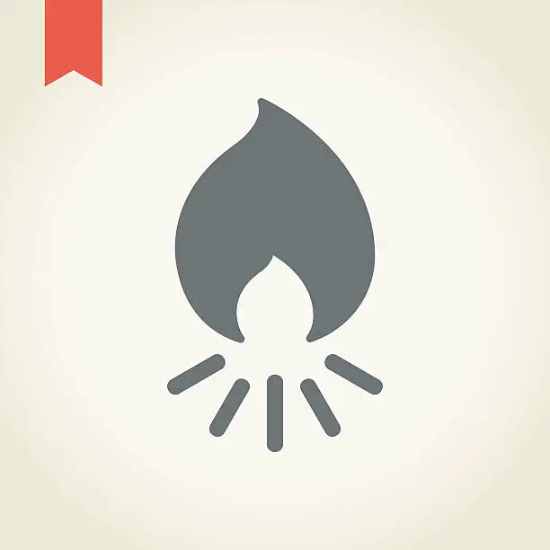 Vector illustration of Camp fire icon