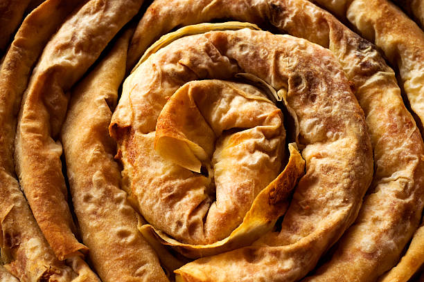 bulgarian baked pie stock photo