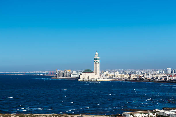 View of the Hassan II Mosque. View of the Hassan II Mosque. Casablanca, Morocco. casablanca morocco stock pictures, royalty-free photos & images
