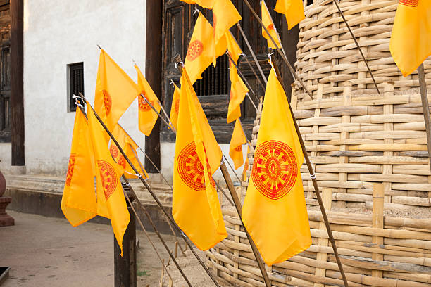 istock Thammachak flag in temple 538571568