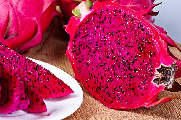 istock beautiful fresh sliced red dragon fruit (pitaya) 538572012