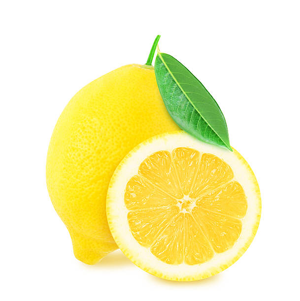 istock Juicy yellow lemons isolated on a white background. 538572120