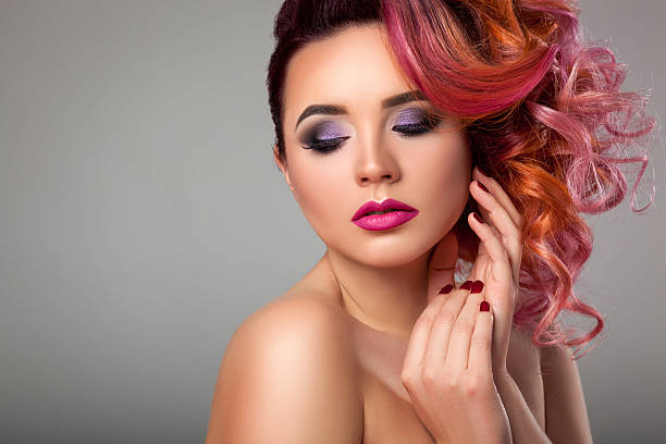 istock Girl with curly hair. 538573246