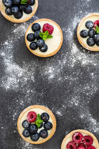 Delicious tartlets with raspberries