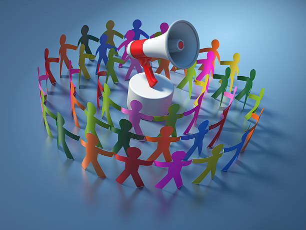 istock Circle of People with Megaphone 538575728