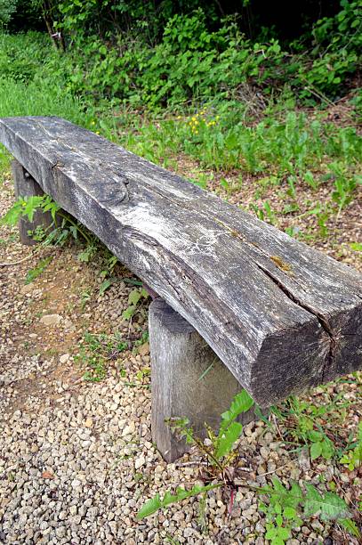 istock Bench makes of beam in oak. 538576022