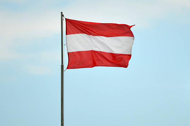 flagge von österreich - austrian flag stock-fotos und bilder