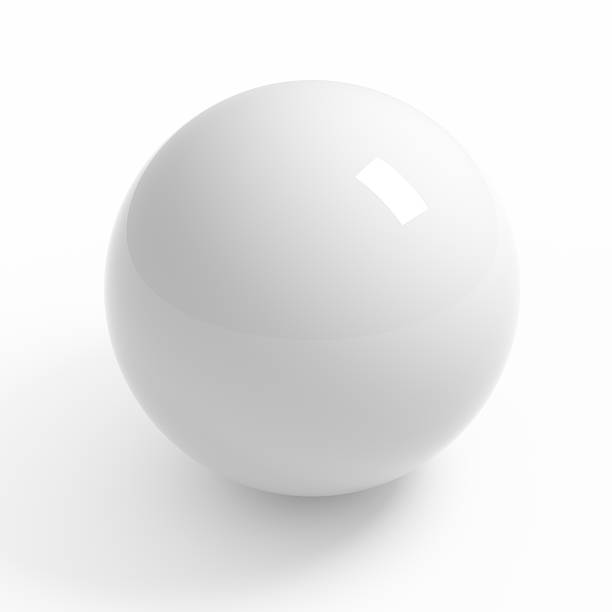 White sphere studio render White sphere on white background isolated with clipping path pool ball stock pictures, royalty-free photos & images