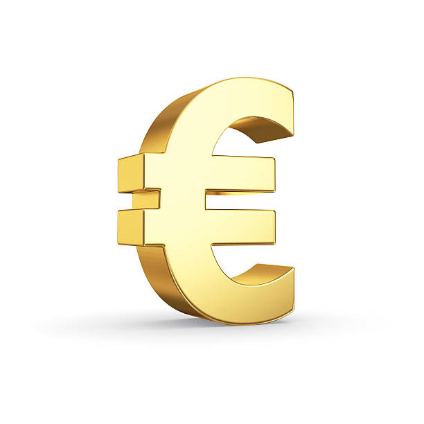 istock Golden euro  currency symbol - clipping path 538579506