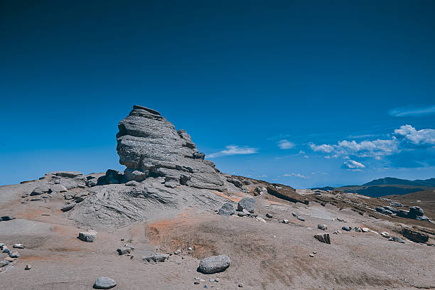 side view of the Sphinx in Romania, in Carpathian Mountain Range in summer day.