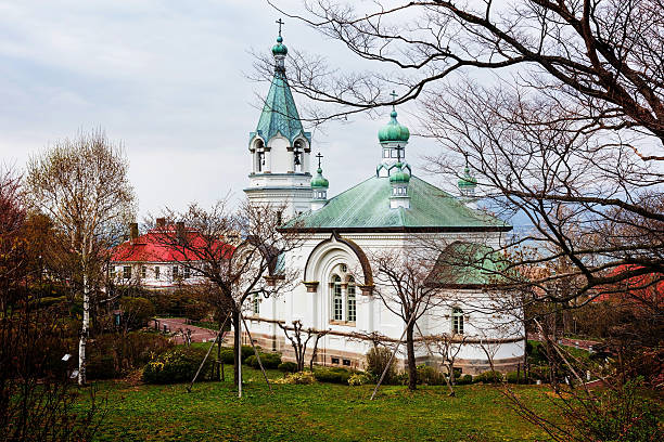 istock Catholic orthodox church  in Hakodate, Japan 538582080