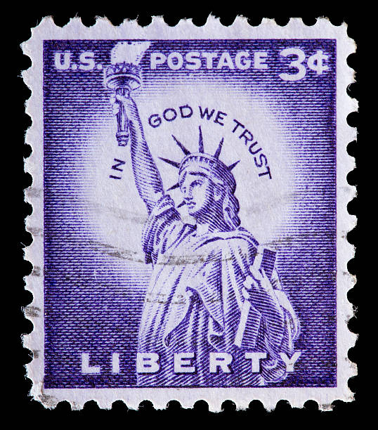 stany zjednoczone używane znaczków pocztowych z statua wolności - canceled collection correspondence history zdjęcia i obrazy z banku zdjęć