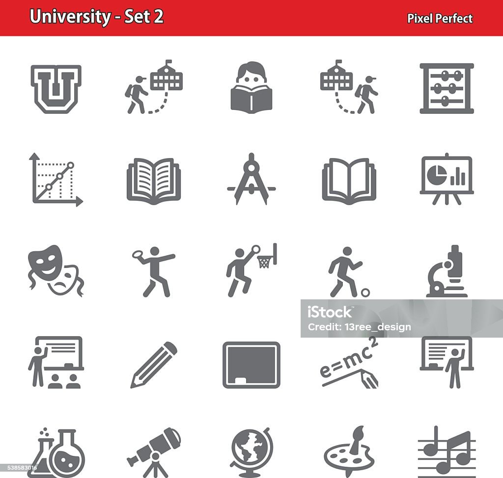 University Icons - Set 2 Professional, pixel perfect icons depicting various university and higher education concepts. Leaving stock vector