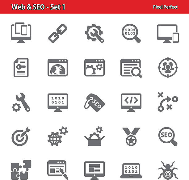 Web & SEO Icons - Set 1 Professional, pixel perfect icons depicting various internet and SEO concepts. game developer stock illustrations