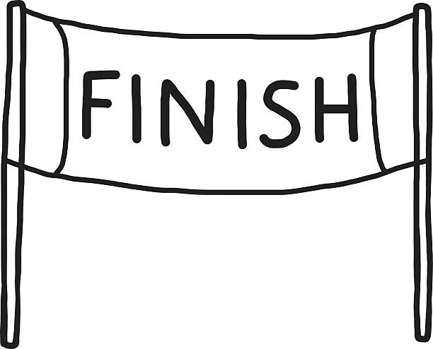 Finish Stock Illustration - Download Image Now - Finish Line, Black And  White, Black Color - iStock