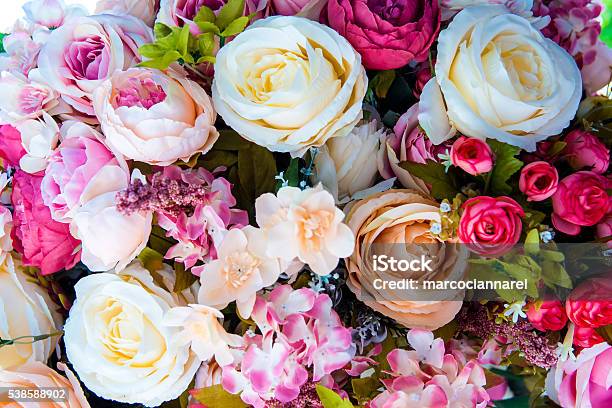 Artificia Floral Background Stock Photo - Download Image Now - Flower, Bouquet, Rose - Flower