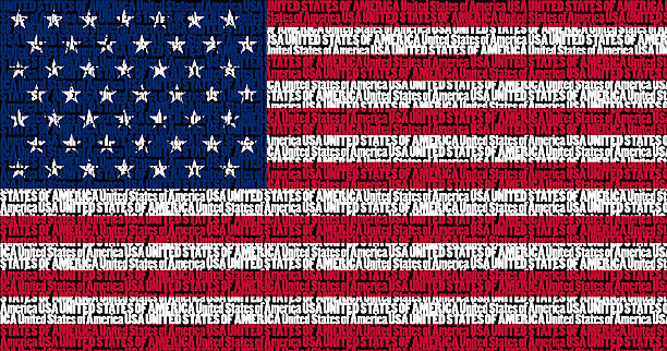 istock Flag made of words - USA 538589392