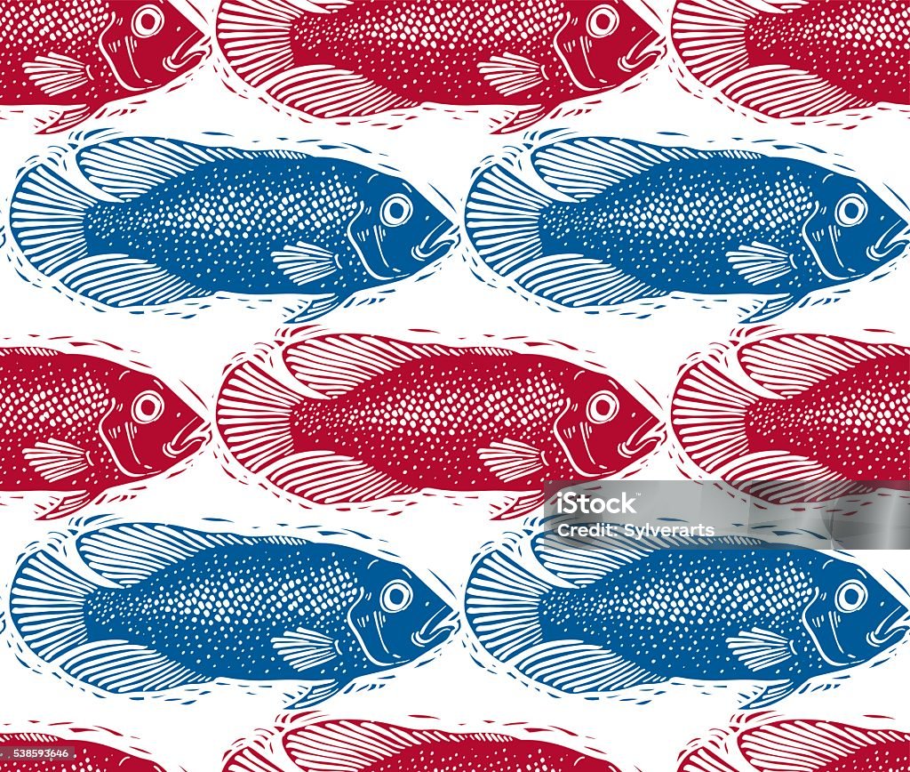 Plan Fish Vector Freshwater Fish Vector Endless Pattern Nature And Marine Theme Stock ...