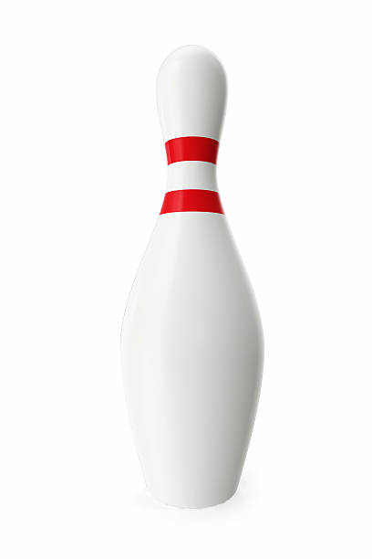 istock Single bowling pin isolated on white background. 3d illustration 538595006