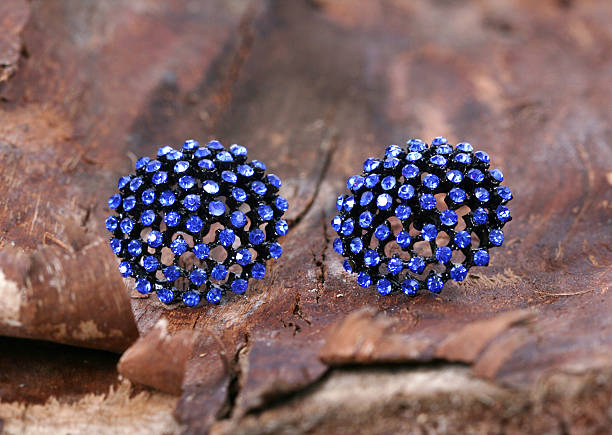 istock Close up of blue earrings 538595324