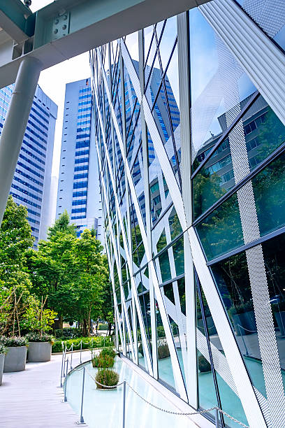istock Modern office building with facade of glass 538596730