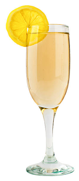 istock Glass of champagne with lemon slice 538596978
