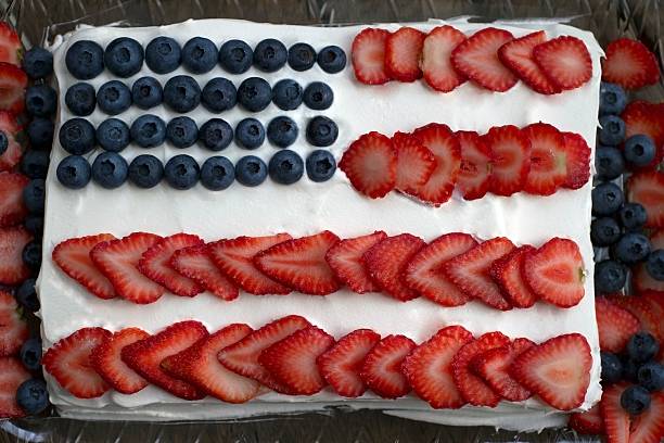 istock Patriotic American Flag Cake 538597642