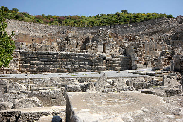 에페수스 - ephesus amphitheater circle ellipse 뉴스 사진 이미지