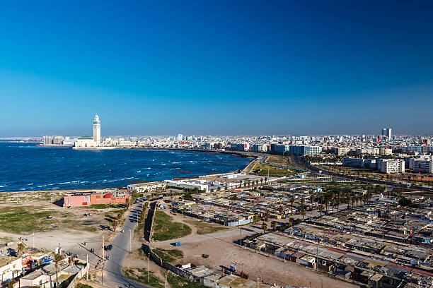 街のパノラマ。カサブランカ、 - casablanca ストックフォトと画像