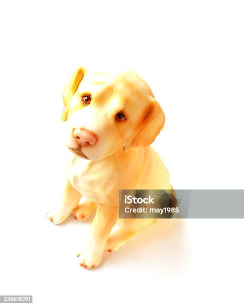 Dog Sitting On White Background Stock Photo - Download Image Now - Dog, Figurine, 2015