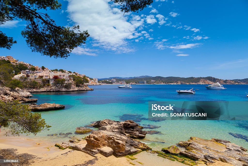 Cala Fornells View in Paguera, Majorca Cala Fornells View in Paguera, Majorca, Spain Bay of Water Stock Photo