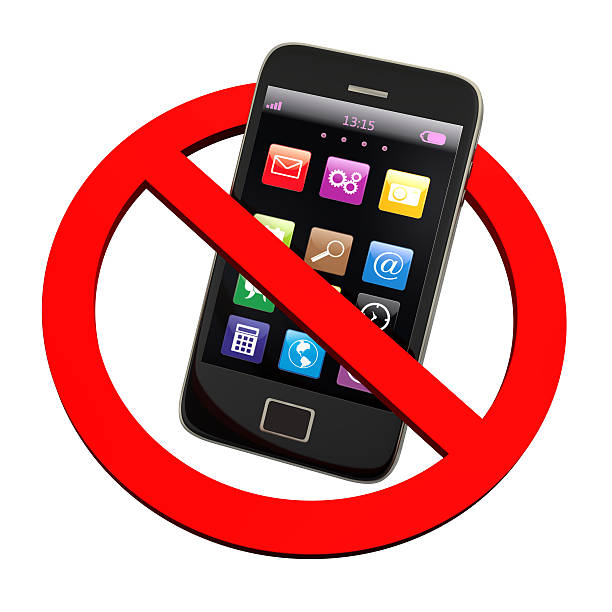 i telefoni non consentito - invoke foto e immagini stock